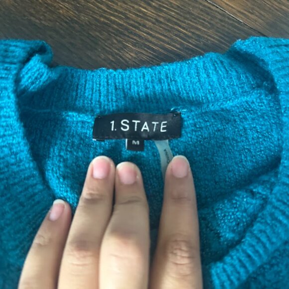 1. State Beautiful blue and cozy sweater - Picture 2 of 3